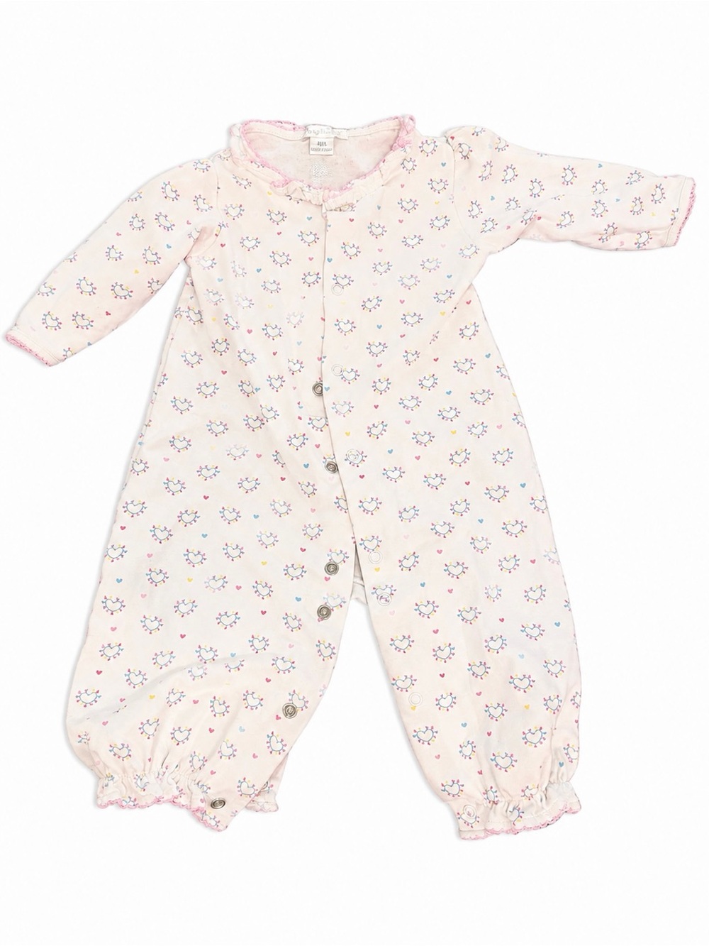 Kissy Kissy Light Pink Floral Footless Sleep Romper